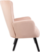 Fotel tapicerowany Homla MILLS 75 x 79 x 102 cm Pink (5904183859545) - obraz 3