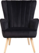 Fotel tapicerowany Homla MILLS 75 x 79 x 102 cm Black (5904183859569) - obraz 2