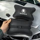Автомобильные подушки на подголовник Skoda из натуральной кожи, 2 шт - изображение 4