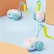 Игрушка мышка для котов подвижная машинка с перьям Drift Pet Toy Car EG-611 Бирюзовая - изображение 4