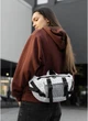 Большая женская поясная сумка бананка тканевая городская Sambag DynamicDart с принтом Square 60512 - изображение 3
