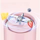 Портативная бутылка блендер для смузи Juicing Cup N8 из пластика 400 мл от USB Розовая (127-14-16426.1) - изображение 5
