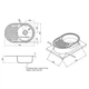 Кухонна мийка з крилом для посуду Lidz 7750 0,6мм Satin (LIDZ775006SAT) - зображення 2