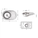 Нержавіюча мийка овальна з крилом Lidz 7750 0,8 мм Micro Decor (LIDZ7750MDEC) - зображення 8