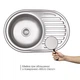 Нержавіюча мийка овальна з крилом Lidz 7750 0,8 мм Micro Decor (LIDZ7750MDEC) - зображення 9