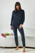 Жіноча піжама з довгим рукавом однотонна 0285/289 dark blue Barwa 2XL blue (6000003402171) - изображение 1