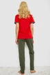 Піжама жіноча з принтом колір червоний розмір XL - изображение 4