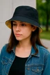 Двостороння панамка Fashion P0039-Y 56-58 Чорний \ Жовтий - изображение 6