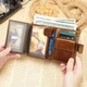 Мужской кошелек из натуральной кожи Портмоне мужское кожаное Vintage Коричневый (3037-3-BR) - изображение 13