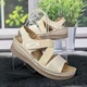 Босоножки женские Fashion бежевые эко-кожа на танкетке 42р (25,5-26 см) 4974 - изображение 3