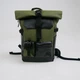 Женский рюкзак Rolltop для ноутбука, роллтоп из экокожи цвет хаки - изображение 2