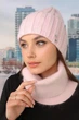 Комплект Braxton «Ілона» (шапка та баф) світла пудра Осінь-зима (4988/4961-77) - зображення 1