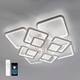 Смарт люстра TETRA TWIST ICE 165W 8S белая Esllse 595x595x110мм светодиодная с пультом и приложением смартфона - изображение 8