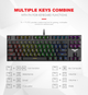 Клавиатура игровая механическая проводная USB с подсветкой 87 клавиш HAVIT HV-KB435L-LED Синие свитчи - изображение 5