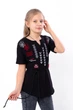 Вишиванка для дівчинки з коротким рукавом Носи своє 170 Чорний (p-16438-189823) - изображение 3