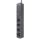 Мережевий фільтр Proove 4 розетки + 4USB/2Type-C 2метри P-04 Black (P-04) - зображення 4