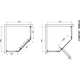 Кабіна для душу DEVIT п'ятикутна без піддону Comfort 90x90x190см прозорий вітраж 8 мм профіль хром FEN0123 PL - зображення 3