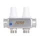 Коллектор для теплого пола ICMA 2 контура с расходомерами 1"/3/4" №К073 87K073179PG32QU - изображение 3