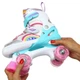 Роликовые коньки раздвижные ролики квады Banwei Sports 176 размер 35-38 Mint-Pink-Purple - изображение 4