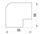 Угол плоский для короба 40x25мм ПВХ белый [s3033006] E.NEXT e.trunking.blend.angle.stand.40.25 - изображение 2