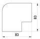 Угол плоский для короба 60x60мм ПВХ белый [s3033016] E.NEXT e.trunking.blend.angle.stand.60.60 - изображение 2