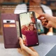 Чехол-книжка CaseMe из нубука для Xiaomi Redmi Note 12 Pro 5G Бордовый - изображение 4