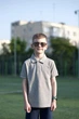 Сорочка-поло дитяча JHK, темно-сірий меланж, з комірцем, для хлопчика і дівчинки, 110–116, на 5/6 років - зображення 1