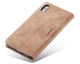 Чехол-книжка CaseMe из нубука для iPhone XS Светло-коричневый - изображение 6