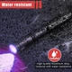 Ультрафиолетовый фонарик Type2-Short LED UV Flashlight 395nm Portable Mini Ultraviolet Torch, 2хАА, Black UVFTT2SK - изображение 6