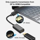 Перехідник DisplayPort (M) to HDMI (F) 0.15m (15cm) plastic, PVC, black DMHF4PP15K - зображення 6
