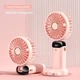 Вентилятор N15 акумуляторний, 1800mAh, портативний, ручний, з підставкою під телефон, Type-C, 2.5W, 3.5-7h, Pink - зображення 4