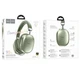 Беспроводные накладные наушники HOCO W35 Max Joy, BT5.3, AUX, TF, 800mAh, 90h, headphones, Green - изображение 4