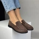Анатомические Лоферы Замшевые Коричневые 39 размер на 25,5см (Код 332.39) - изображение 1