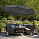 Parasol ogrodowy Plonos PL-881 Szary (488100) - obraz 5
