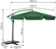 Parasol ogrodowy Plonos PL-881 Zielony (488101) - obraz 7