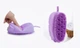 Мочалка масажна силіконова Bath Brush WN-12 двостороння з петлею Фіолетовий (1461М) - зображення 4