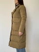 Натуральный длинный пуховик пальто Mod-Room S Хаки RA-PW10205 - изображение 3