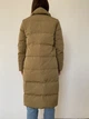 Натуральный длинный пуховик пальто Mod-Room S Хаки RA-PW10205 - изображение 7