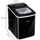 Ледогенератор для дома и бара Ruhhy 25565 Black 120 Вт объем 2 л 12 кг льда в сутки c ЖК дисплеем таймером и функцией самоочистки - изображение 10