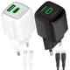 Зарядное устройство GAN 30W с кабелем Type-C быстрая зарядка для планшета телефона айфона сетевой мощный блок питания 2в1 для IPhone IPad Apple адаптер питания PD QC 3.0 зарядник юсб тайпси WALKER зарядки для телефонов фитнес браслетов белый - изображение 13