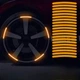 Світловідбивна наклейка на обід колеса авто/мото/велосипеда (20 шт, на 4 колеса) — Помаранчевий - изображение 1