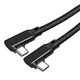 Кабель Type-C – Type-C 3.2 gen2 e-marker PD 100W двойной угловой 90 градусов 2 м Черный (TC100W-D90-2) - изображение 11