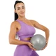 Слэмбол мяч набивной для кроссфита и фитнеса 8кг d-23 см Slam Ball Record серый FI-5165-8 - изображение 8