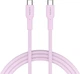 Kabel Canyon OnWire 60CL C-C 60W COLOR Braided 1 m Pink (CND-CCAP60AB10PK) - obraz 1