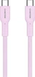 Kabel Canyon OnWire 60CL C-C 60W COLOR Braided 1 m Pink (CND-CCAP60AB10PK) - obraz 3