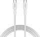 Kabel Canyon OnWire 60CL C-C 60W COLOR Braided 1 m White (CND-CCAP60AB10W) - obraz 1