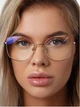 Женские фотохромные очки для зрения Fabia Monti +2.25 красные БлюБлокер Антиблик - изображение 2