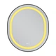 Дзеркало для ванної кімнати MIXXUS Premium ELLIPSE MV05 REVERSE BLACK LED Touch/Anti-fog/димер 3-6kK 80x70 см (MP6646) - зображення 3