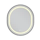 Дзеркало для ванної кімнати MIXXUS Premium ELLIPSE MV05 REVERSE BLACK LED Touch/Anti-fog/димер 3-6kK 80x70 см (MP6646) - зображення 4