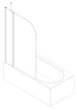 Шторки стеклянные на ванну Koer SR BS03-95x140-TR-01 прозрачное стекло 6мм, хром (KR5402) - изображение 10